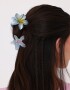 Broches Sets Hawaianas Set De Broches Flor Hawaiana - Azul Celeste