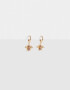 Aros Argollas Con strass Aros Argolla Dije Abeja - Dorado