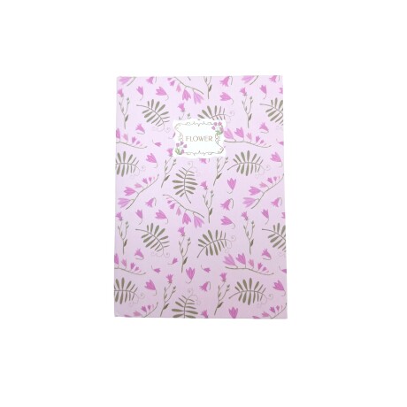 Cuaderno floreado A6 rosa