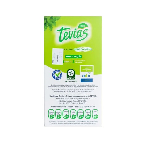 Caja X100 Edulcorante Tevias en Polvo Sticks 001