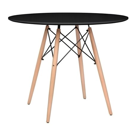 Juego de comedor Con Mesa Circular de 80 cm + 2 sillas Eames Acolchonadas Blanco