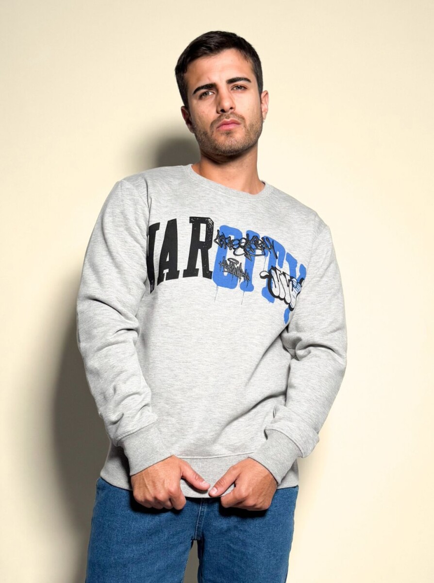 Buzo cuello a la base estampado Rami - Gris 