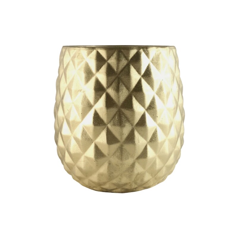 MACETA CERAMICA 13.5X13.5X13CM "ROMBOS" DORADO MACETA CERAMICA 13.5X13.5X13CM "ROMBOS" DORADO