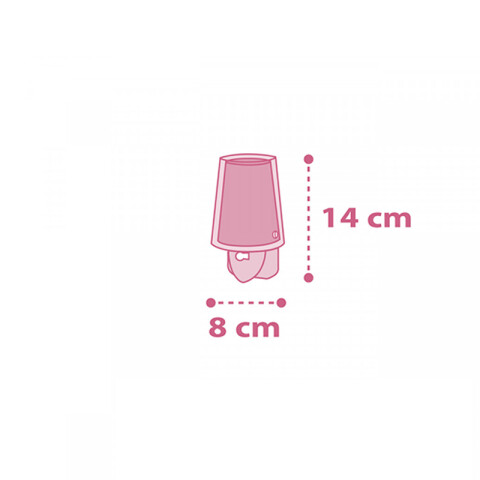 Veladora infantil VICHY PINK cuadrillé rosa DA0132