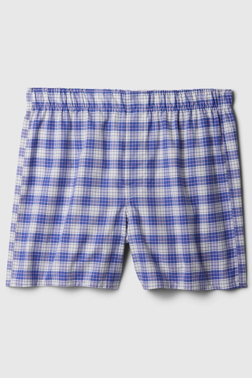 Calzoncillo De Tela Hombre Blue Pink Plaid