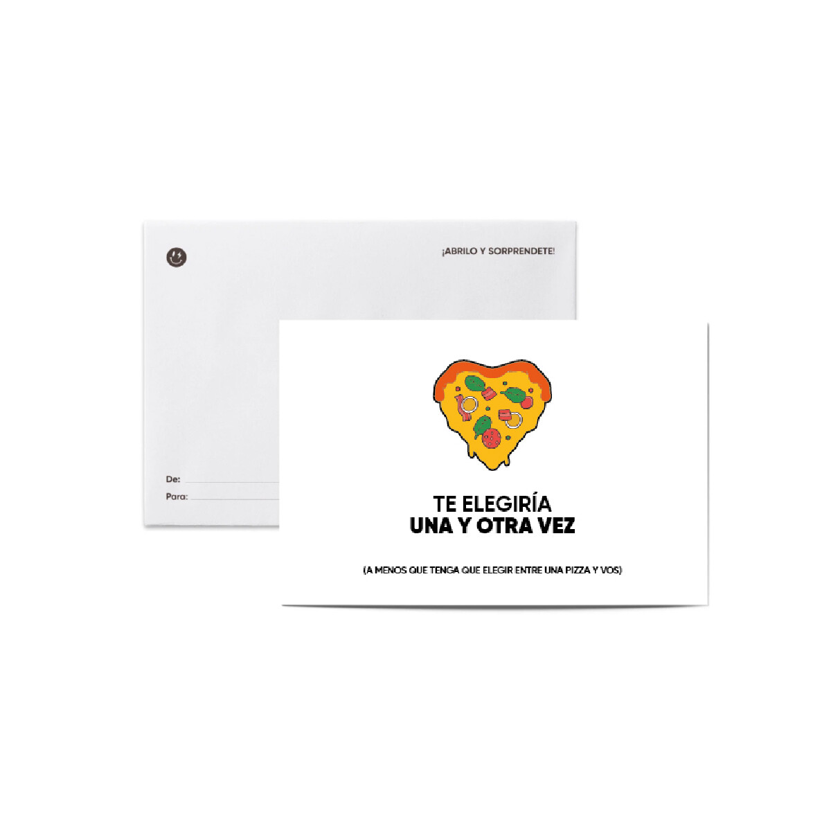 Tarjeta smile con sobre "Te elegiría" 