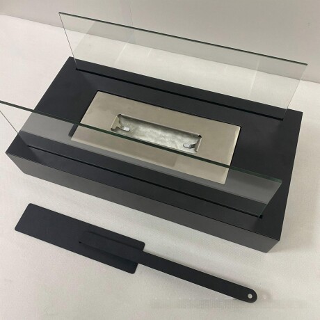 Estufa Fogón De Bioetanol Rectangular Negro