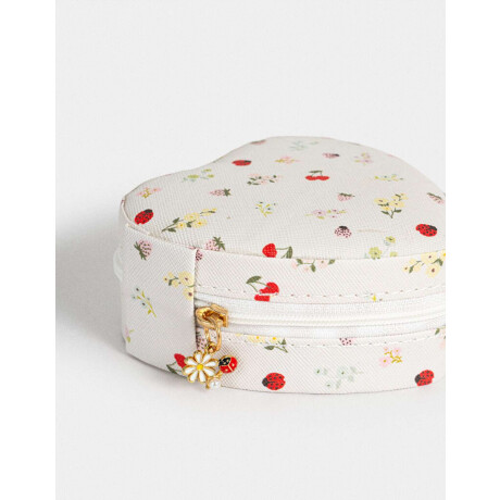 Portabijou Estampa Flores Dorado