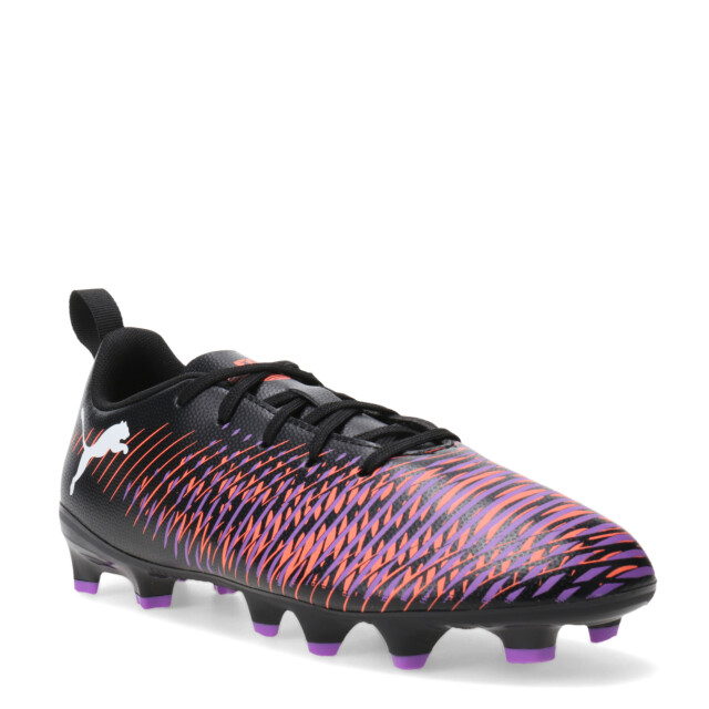 Championes de Fútbol 11 Infantiles Puma Future 8 Play FG/AG Negro - Anaranjado - Violeta
