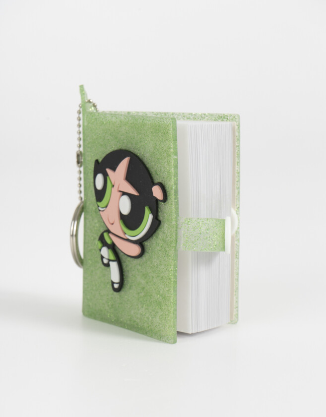 Llavero Llavero Y Charm Libreta "chicas Superpoderosas" - Verde Claro