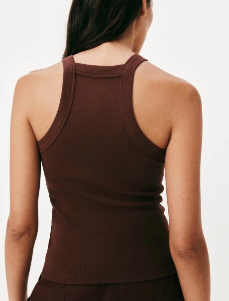 MUSCULOSA CON BORDADO BORDEAUX