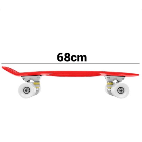 Skate Longboard Penny Patineta Aluminio Ruedas Pu Rojo