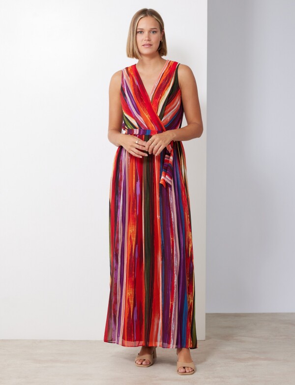 Vestido Maxi MULTI/ROJO