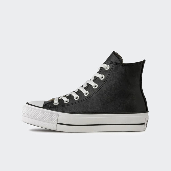 Botitas Converse Chuck Taylor Eco Cuero Plataforma Negro