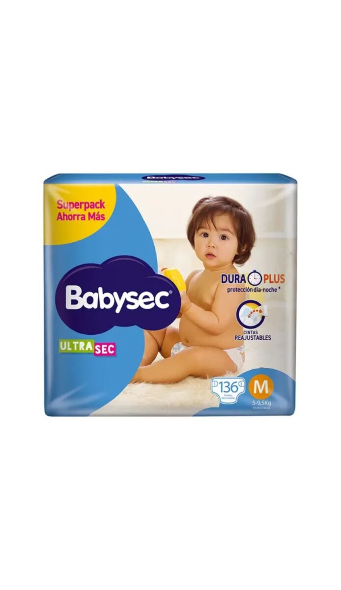 PAÑAL BABY SEC GIGANTE ULTRA TALLE M X136 