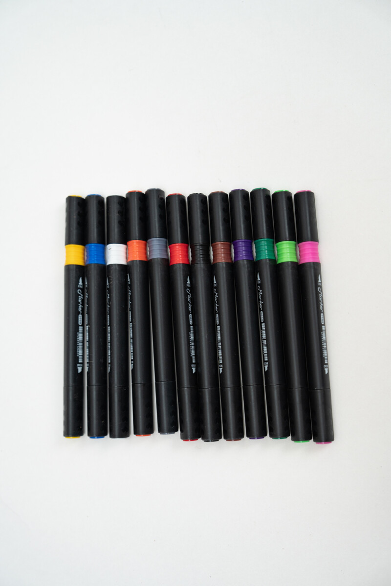 Resaltador Aune Marcadores 12 Pcs - Estampado 1 