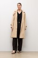 Trench clásico capucha desmontable beige