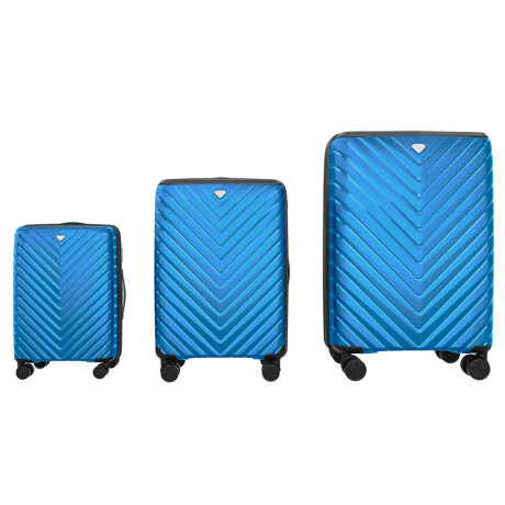 Set Valijas Polipropileno Premium 20" 24" 28" CELESTE