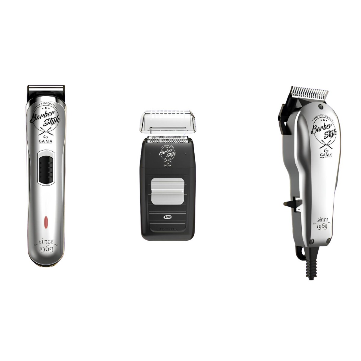 Set GAMA Trimmer GT527 + Afeitadora + Cortadora Barber 