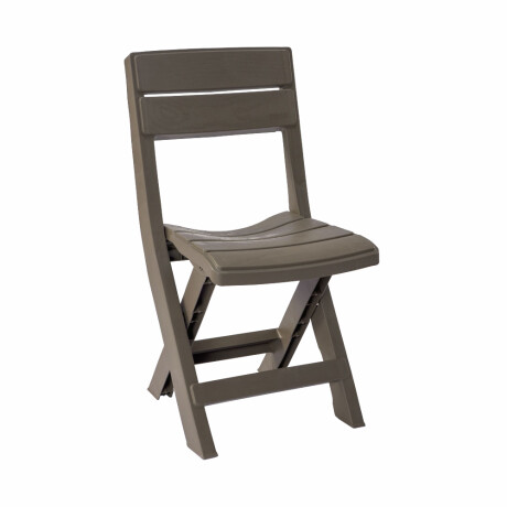 Set Jardín Plegable Plástico Barú Rimax Mesa Rect + 2 Sillas Mocca