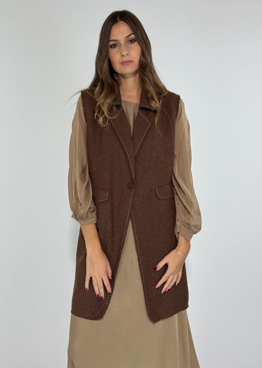 CHALECO MERINA - MARRON 