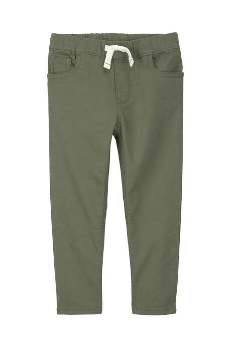 Pantalón denim tipo punto, verde Sin color