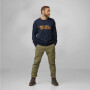Poleron Fjallraven Logo Sweater Hombre Deep Sea
