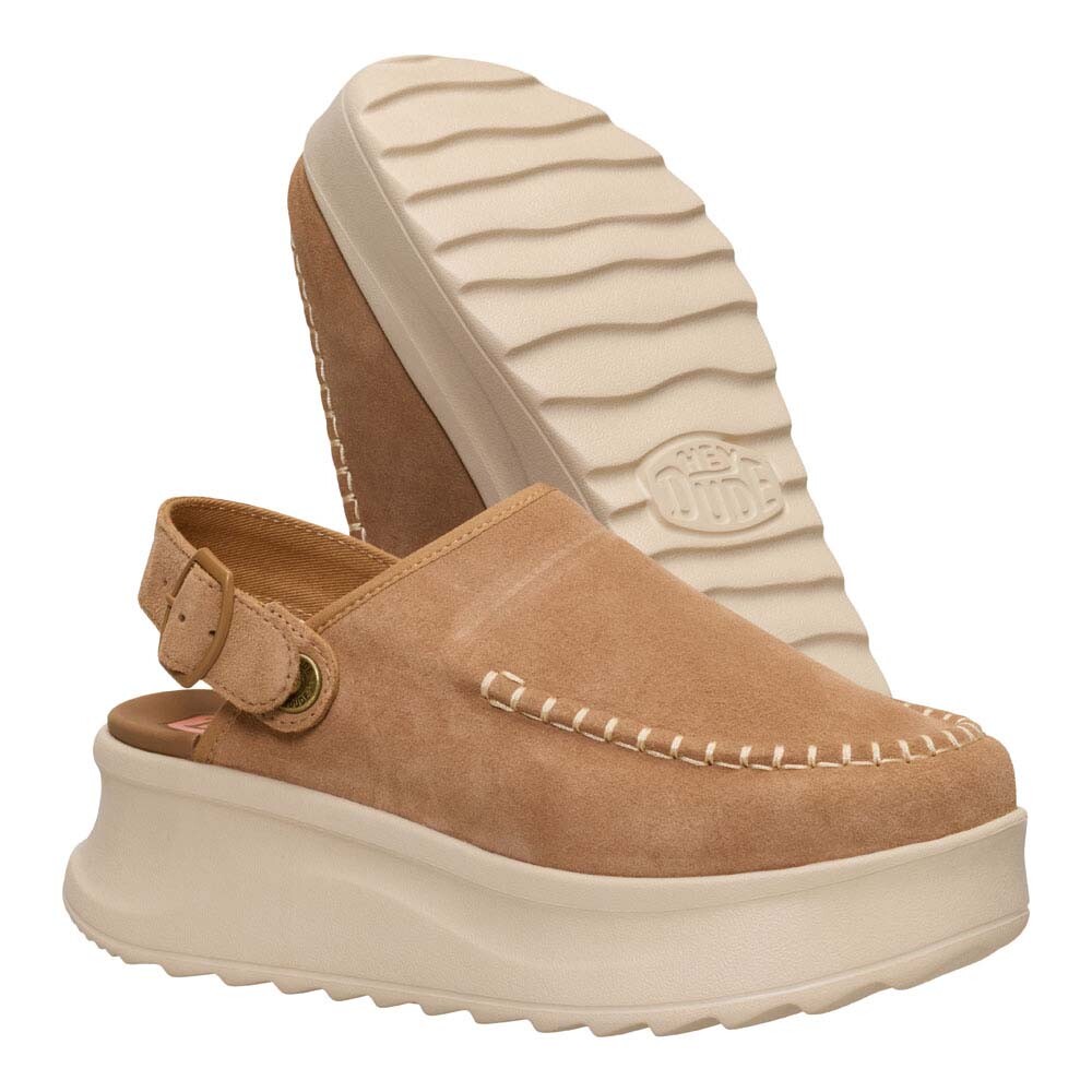 Zuecos Delray Clog Suede - Mujer Tan