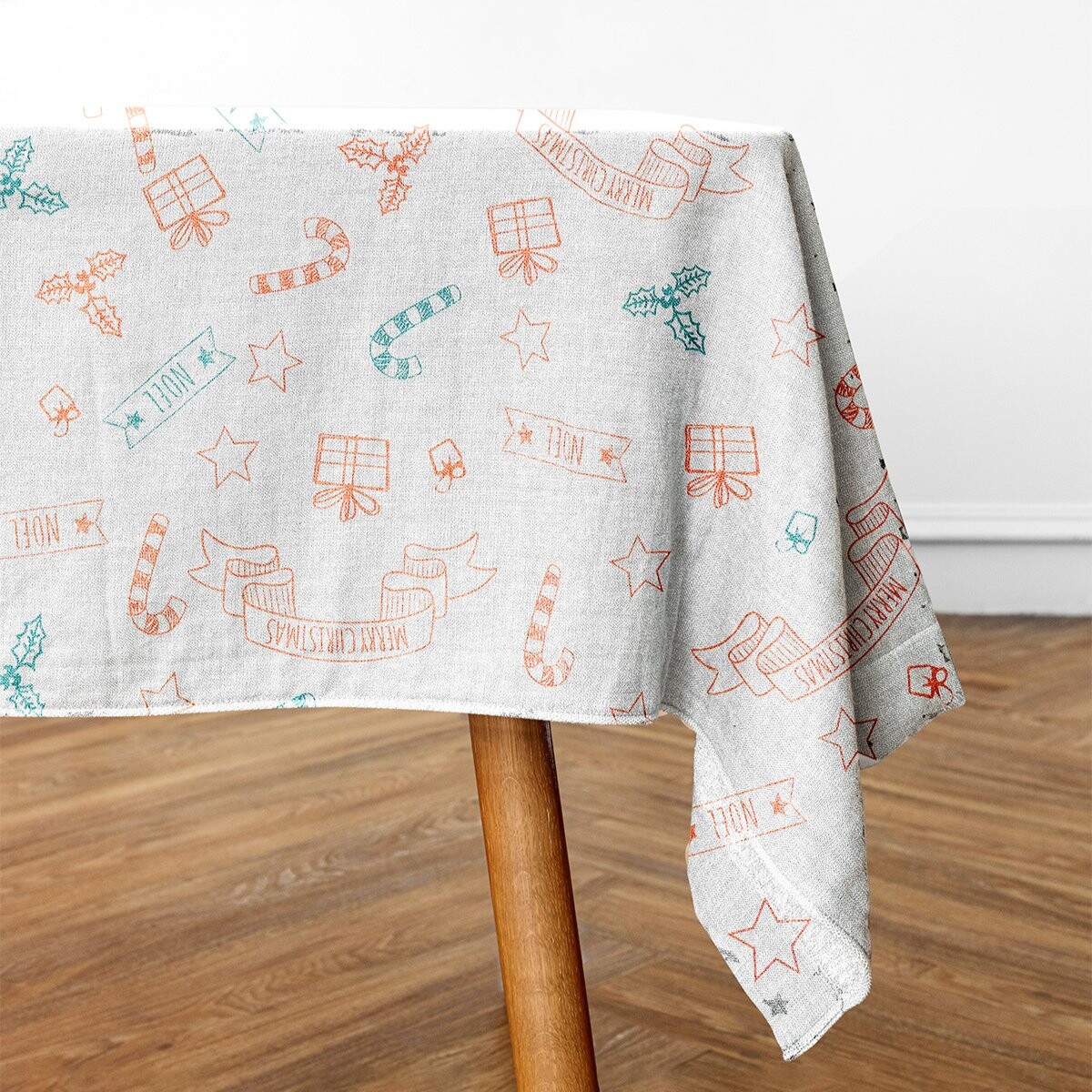 Mantel afelpado navideño 