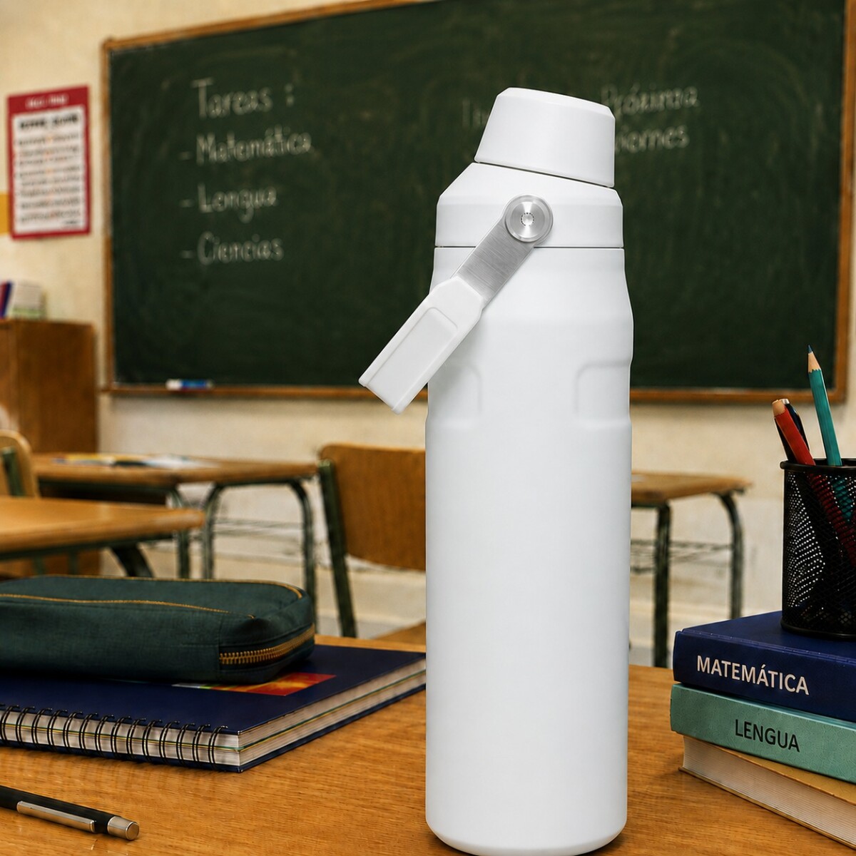 Botella en Acero Inoxidable 750ml - Blanco 