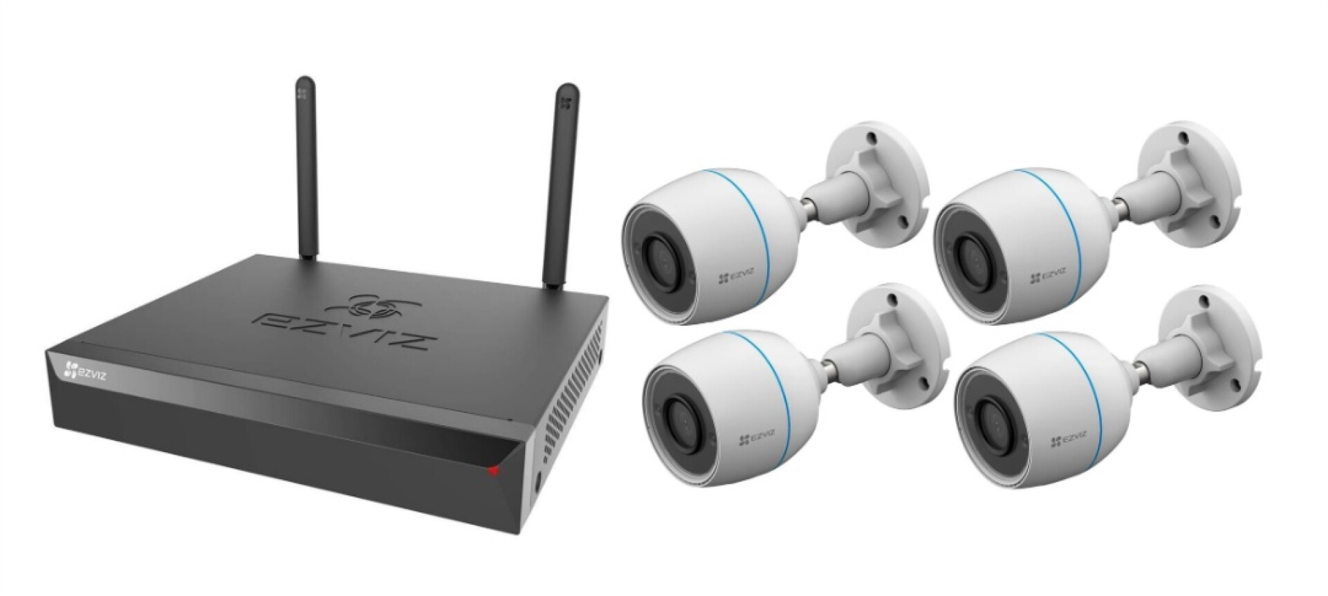 Kit Nvr Ezviz 5MP + 4 Camaras Full Hd 