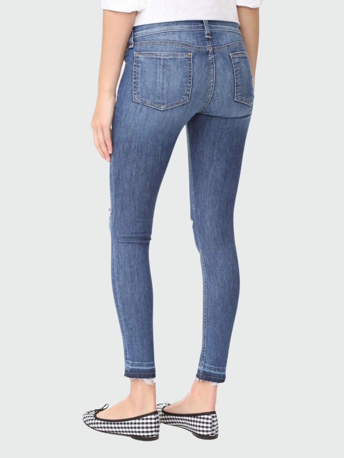 Jean skinny elastizado con bolsillos, Lid Azul