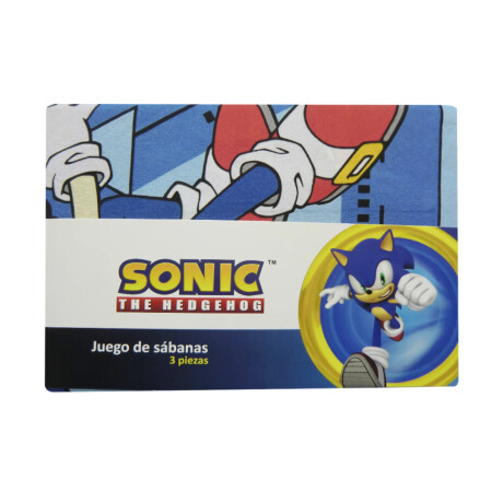 Juego de sábanas Infantiles Sonic 1 Plaza 100% Microfibra