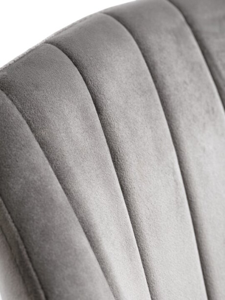 Silla de comedor ADSLEV terciopelo gris/nat Silla de comedor ADSLEV terciopelo gris/nat