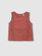 Camiseta Con Volante Y Bordado Coral Claro