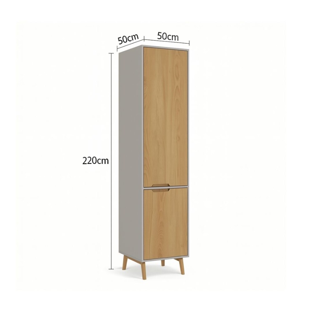 PANELERO - DESPENSERO 2 PUERTAS LINEA WOOD GRIS