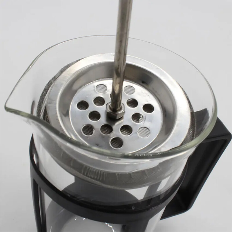 Cafetera francesa de vidrio y plástico 350 ml NEGRO