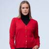 Cardigan Basico Boton Metal ROJO