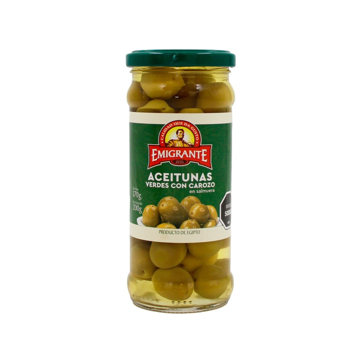 ACEITUNA EMIGRANTE 370G CON CAR FRASCO 