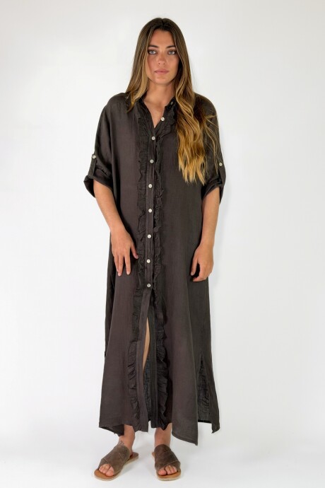 VESTIDO PERLA Chocolate