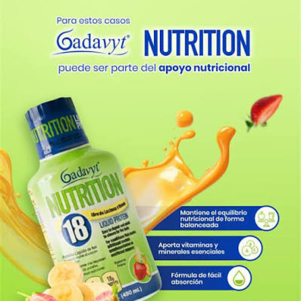 GADAVYT NUTRITION LIQ. PROTEIN 18G FR. única