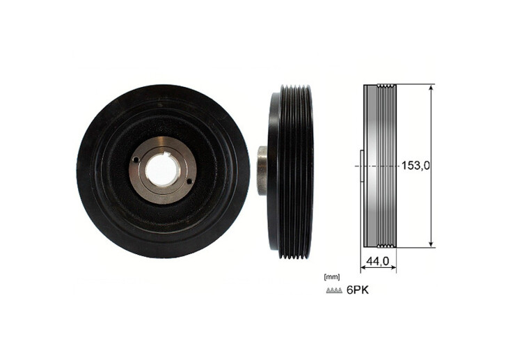Polea Damper Citroen Zx/Xsara Break/Jumpy/Berlingo/Xsara/Xantia Peug 306/Boxer/406/405/Partner 88-25 Polea Damper Citroen Zx/Xsara Break/Jumpy/Berlingo/Xsara/Xantia Peug 306/Boxer/406/405/Partner 88-25