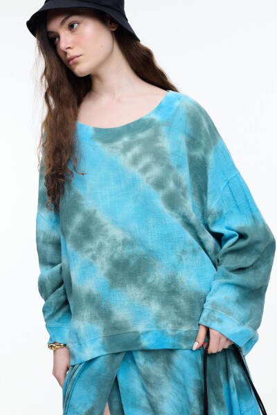 Blusa de gasa Turquesa