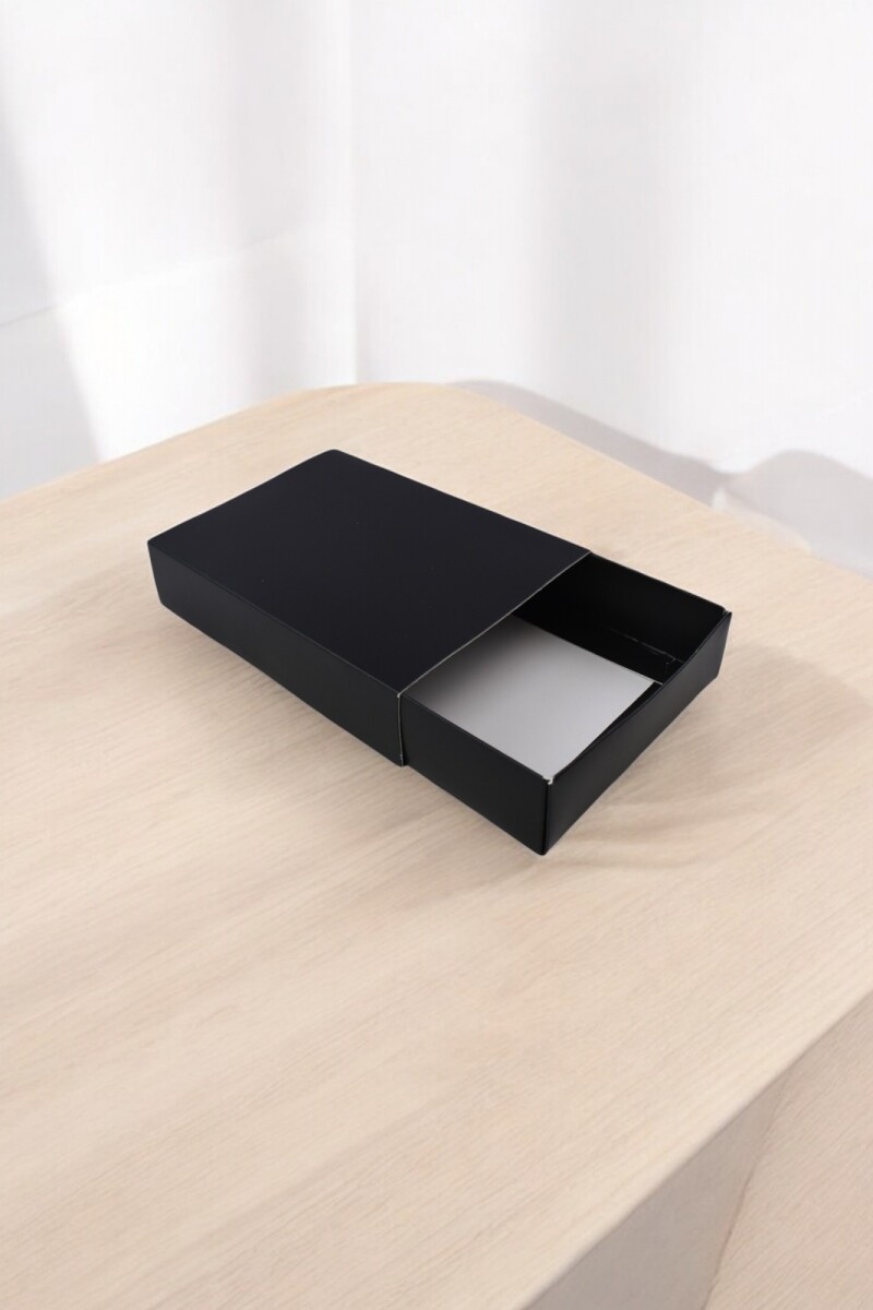 Caja tipo fosforo 10x14x3 cm - NEGRO 