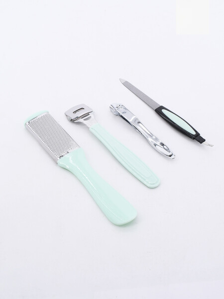 PEDICURE SET X 4 VERDE AQUA