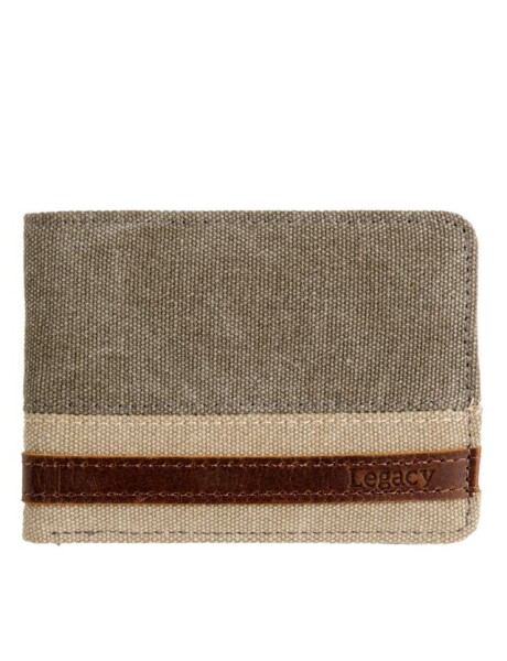 BILLETERA CANVAS BICOLOR Verde
