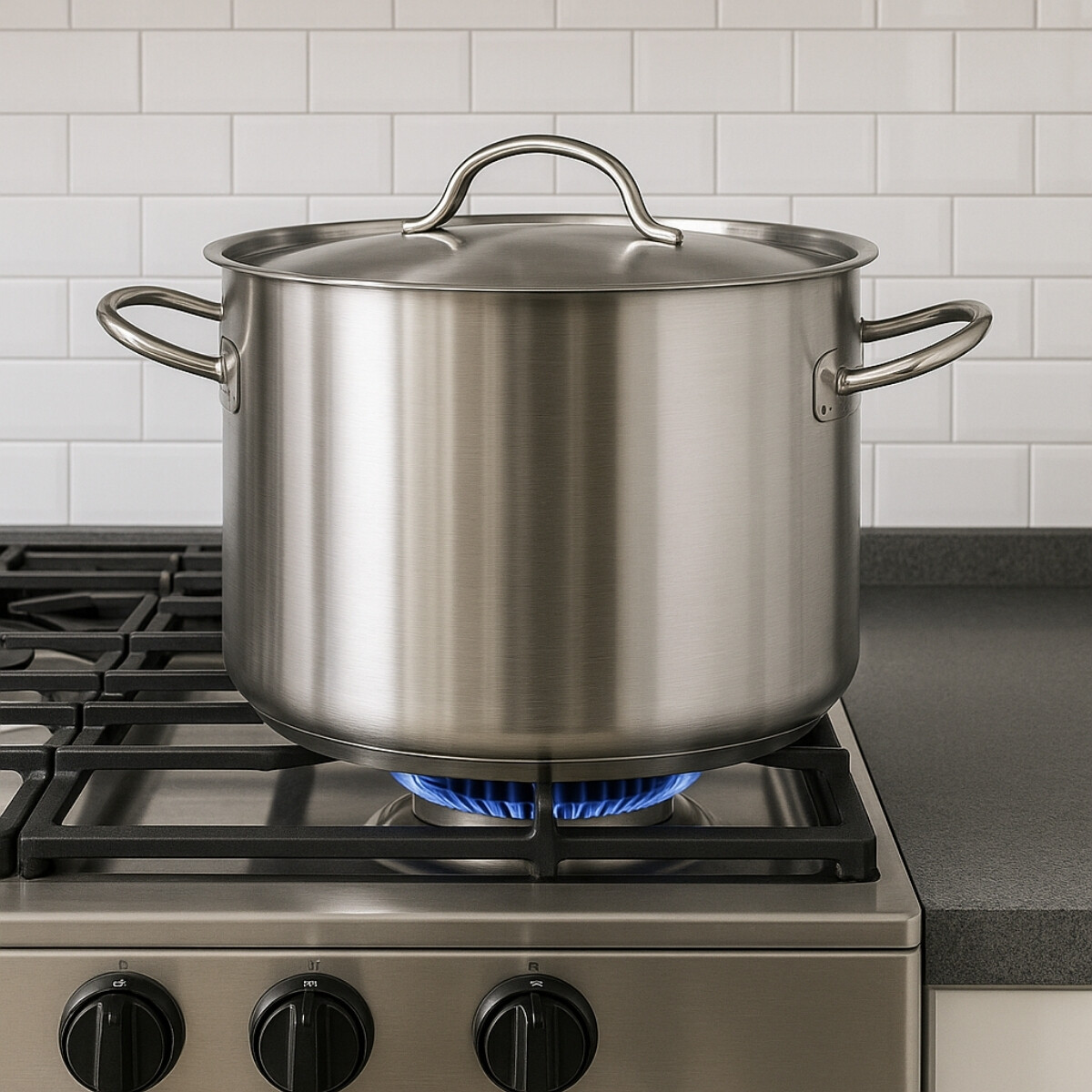 Cacerola inox con tapa 36x21.5 cm 22 lts 