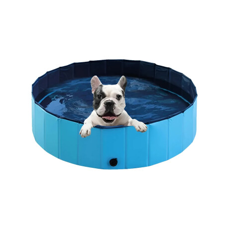 Piscina Plegable Chica P/Mascota 80x20cm Portátil Resistente Celeste
