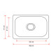 PILETA DE COCINA 46X41X20 INOX ESPESOR 0.8 SIMPLE 000