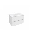 Mueble de baño suspendido Blanco 60 cm con bacha de loza Mueble De Baño Suspendido Blanco 60 Cm Con Bacha De Loza